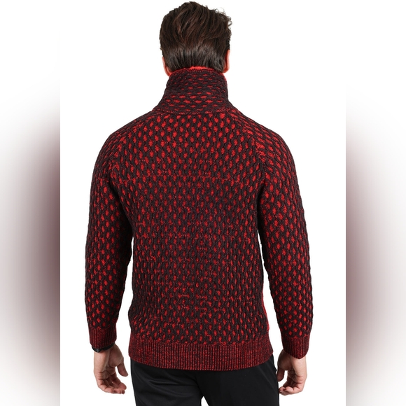 TURTLE NECK ZIP UP MEN SWEATER - Picture 5 of 5